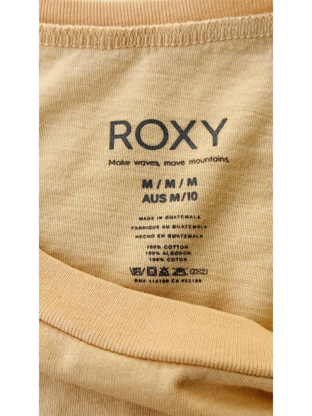 Roxy Aloha Dreams Tee M Orange Embroidered Long Sleeve Top - Picture 3 of 7
